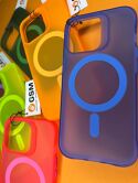 Чехол iPhone X/XS NEON MagSafe (фиолетовый)