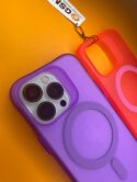 Чехол iPhone X/XS NEON MagSafe (фиолетовый)